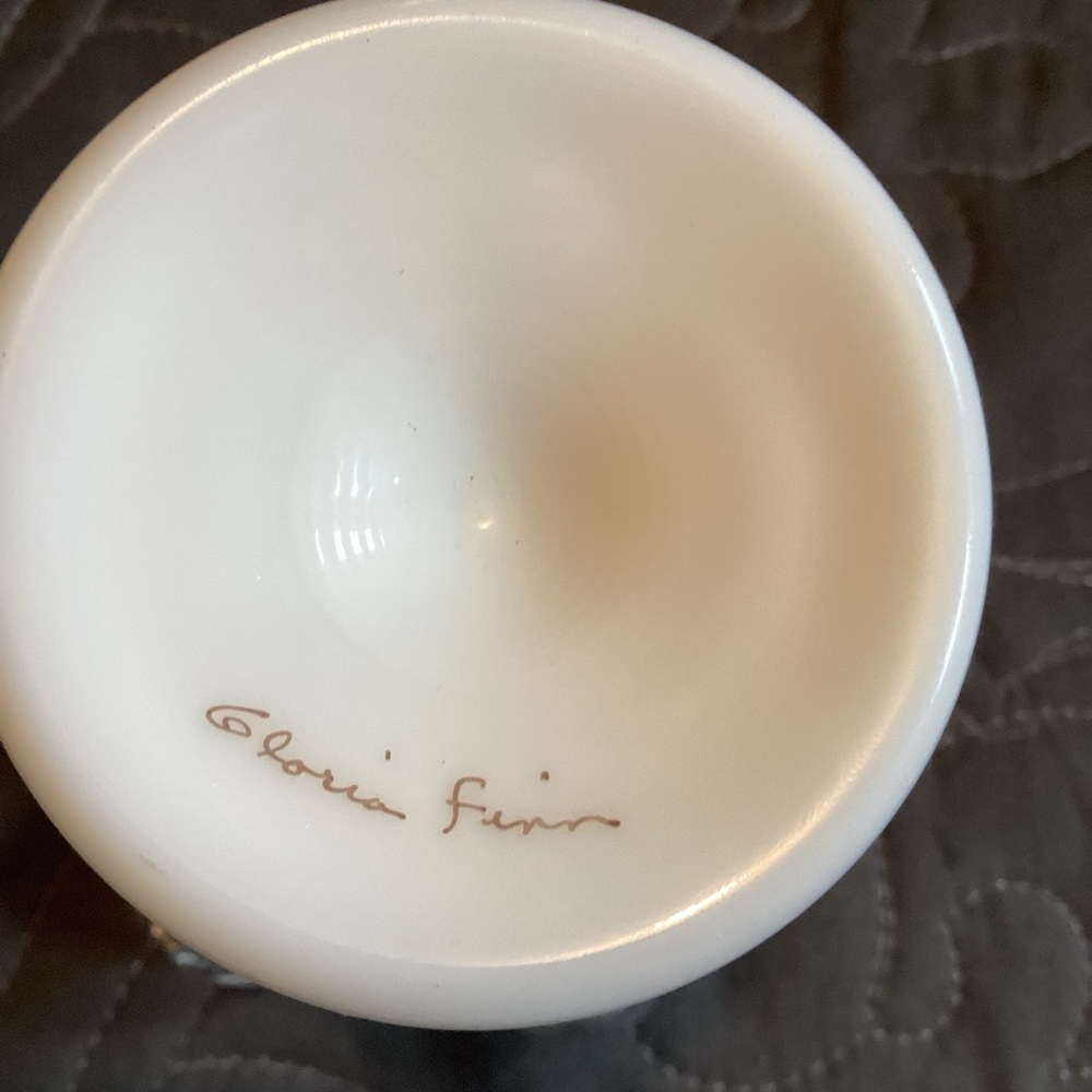 Vintage Fenton silver crest Spanish lace violets in the snow vase - Picture 4 of 5